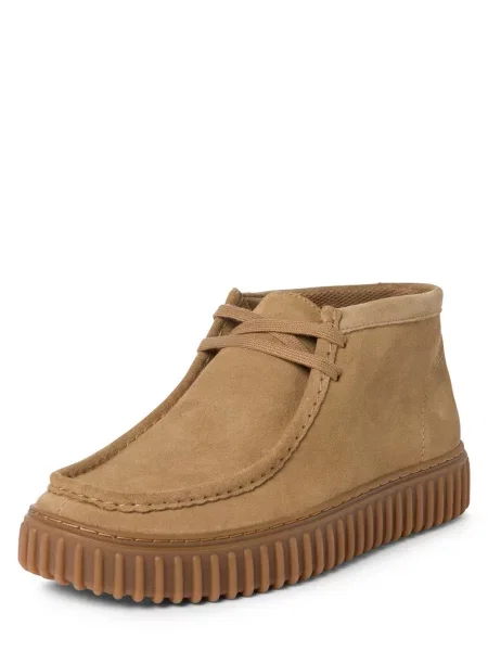 Botki Clarks zamszowe casual beżowe