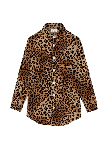 Cămașă Mc2 Saint Barth cu imagine cu model leopard maro
