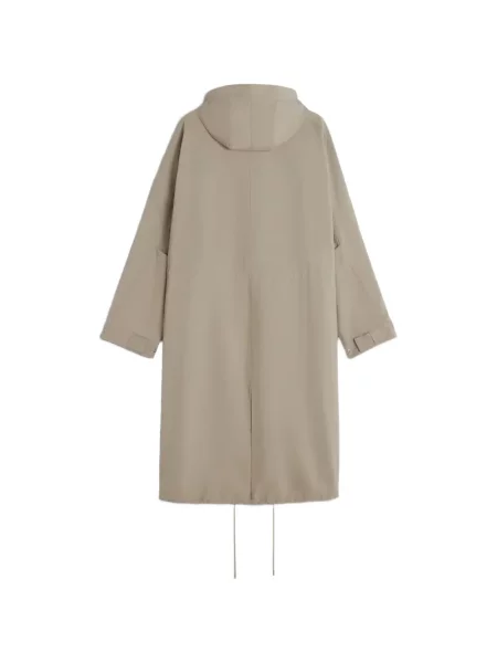 Geacă parka Maison Kitsune cu glugă cu cordon gri