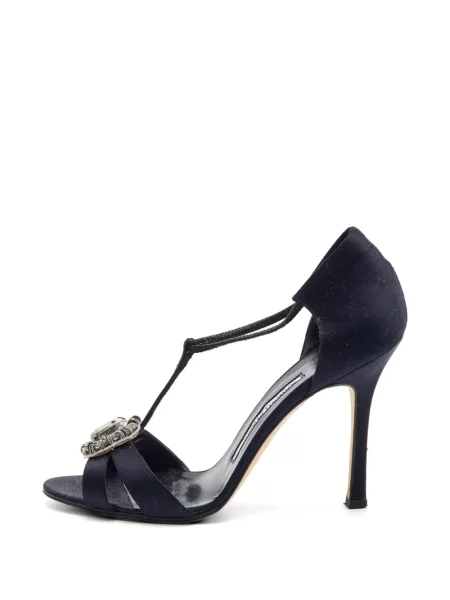 Sandale Manolo Blahnik cu bretele negru