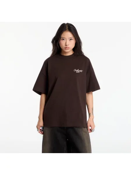 Тениска Carhartt WIP S/S Signature Script T-Shirt UNISEX Tobacco/ Natural XXL