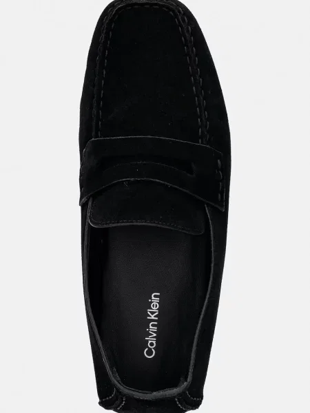 Calvin Klein Велурени мокасини SQUARE DRIVER SUEDE черно