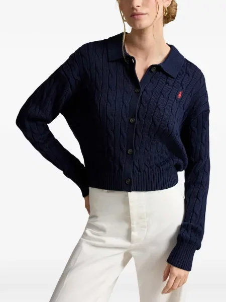 Велурени бягане с яка чорапи Polo Ralph Lauren синьо