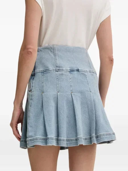 Fustă din denim Morgan albastru