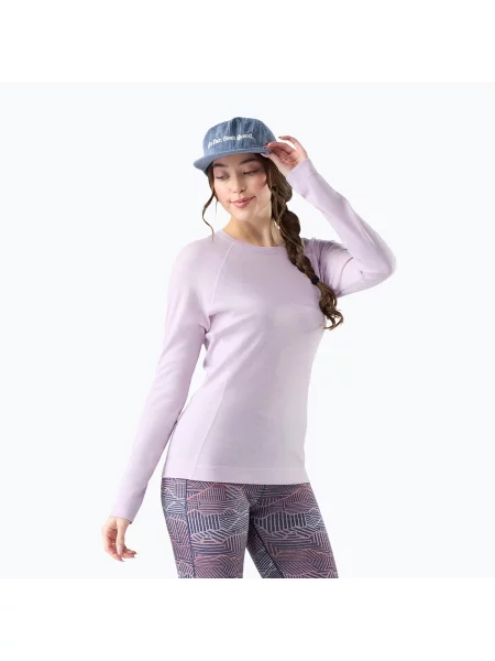 Bluză termoactivă pentru femei Smartwool Merino Baselayer Crew Boxed lavender sky heather