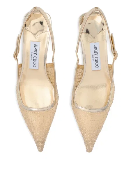 Salonke Jimmy Choo s otvorenom petom zlatna