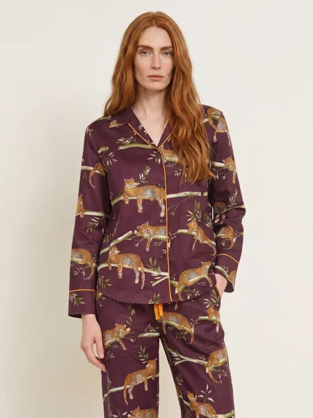 Cyberjammies Spací Tričko tmavě fialová / tmavě / zelená žlutá