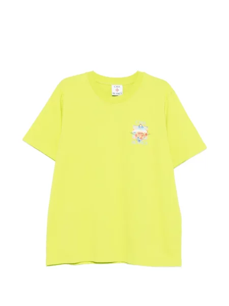Tricou Casablanca cu model floral galben