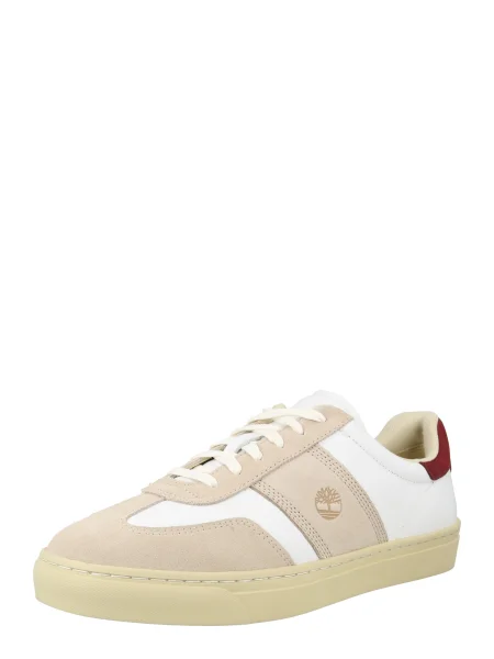 TIMBERLAND Tenisky béžová / tmavě červená bílá
