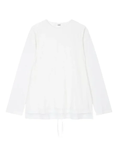 Długa koszulka Studio Tomboy kopertowa biała