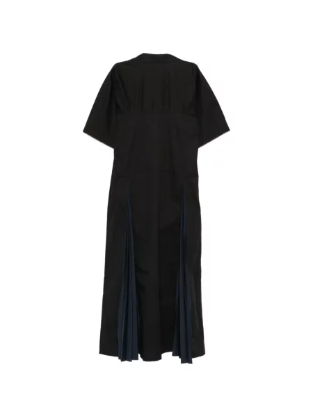 Rochie midi Plan C cu decolteu în V negru