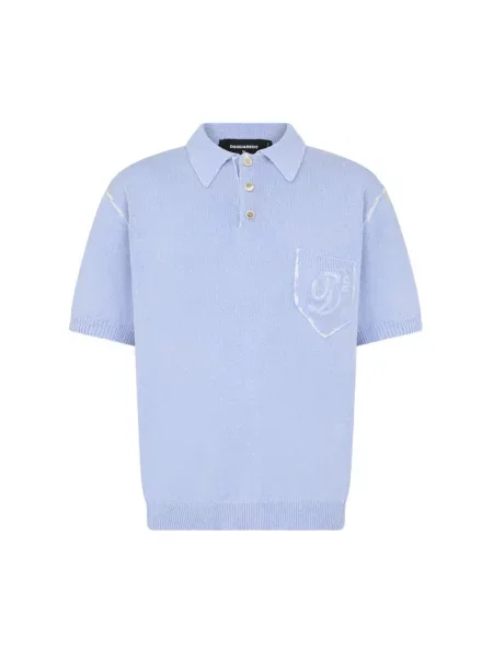 Koszulka polo Dsquared2 niebieska