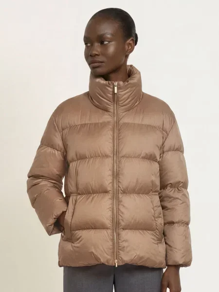 Max Mara The Cube Péřové Bundy Adorato velbloudí