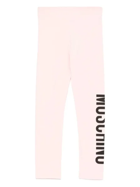 Legginsy dziecięce Moschino różowe