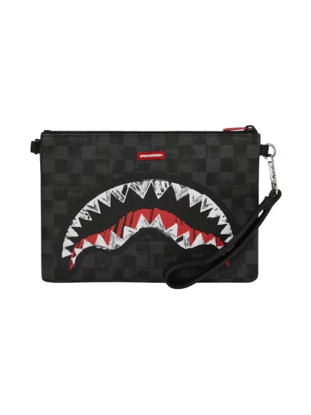 Kopertówka Sprayground skórzana w kratę