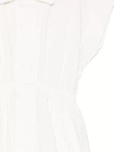 Rochie mini Low Classic clasică cu două rânduri de nasturi alb