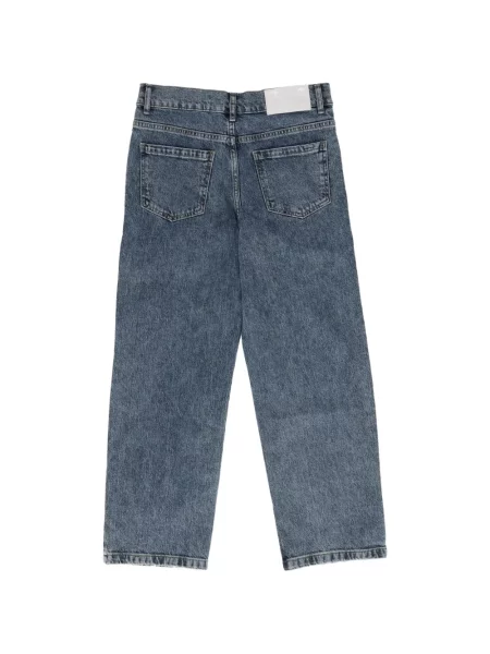 Jeansy straight leg dziecięce Msgm niebieskie