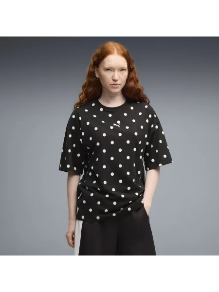 PUMA koszulka Speed ​​Program Europe o kroju oversize Odzież S czarny