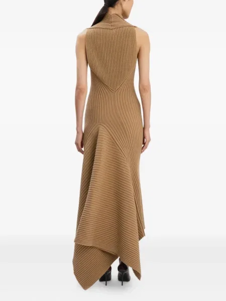 Rochie midi Victoria Beckham drapată până la genunchi de costum