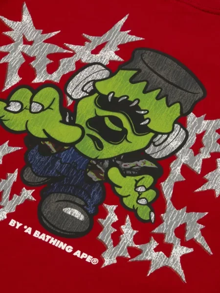 Tricou Aape By A Bathing Ape cu imagine roșu