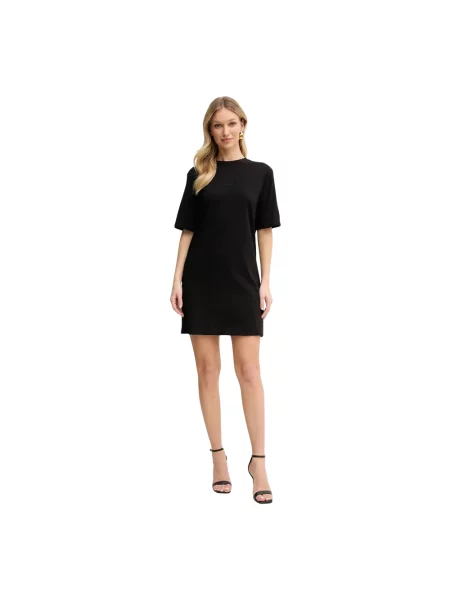 Armani Exchange sukienka mini prosta czarny