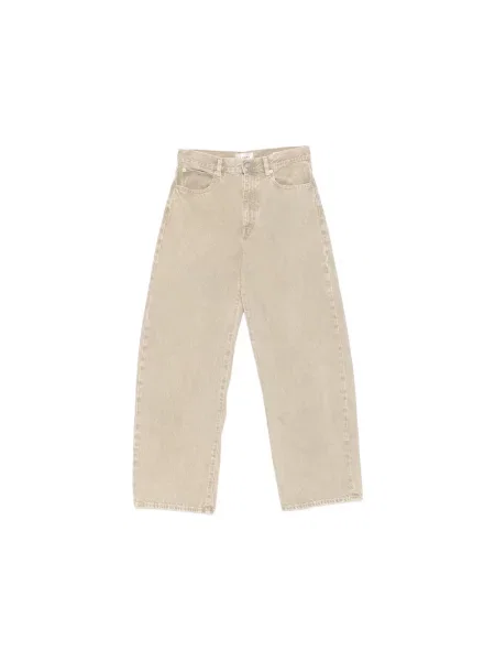 Jeansy Frame z kokardką beżowe