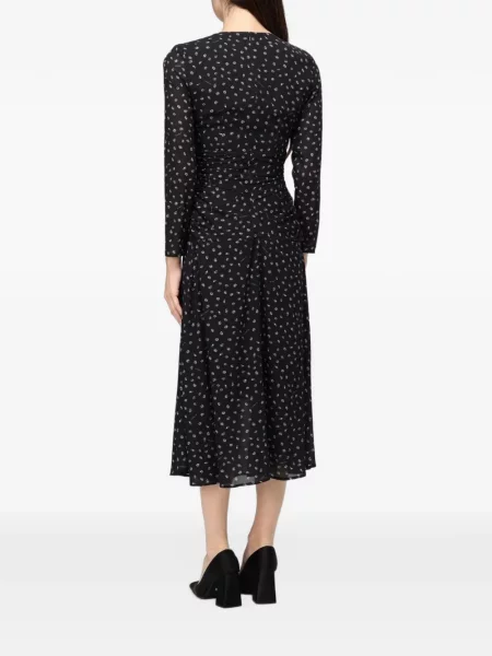 Rochie midi Mar De Margaritas cu model floral cu imagine negru