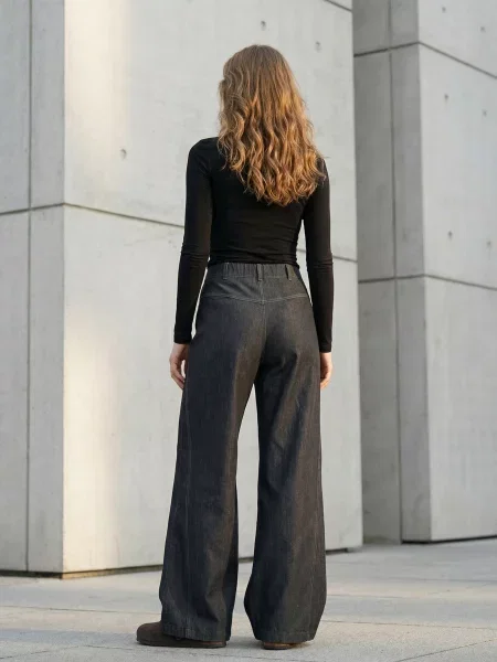 Широкі джинси Seventeen чорний