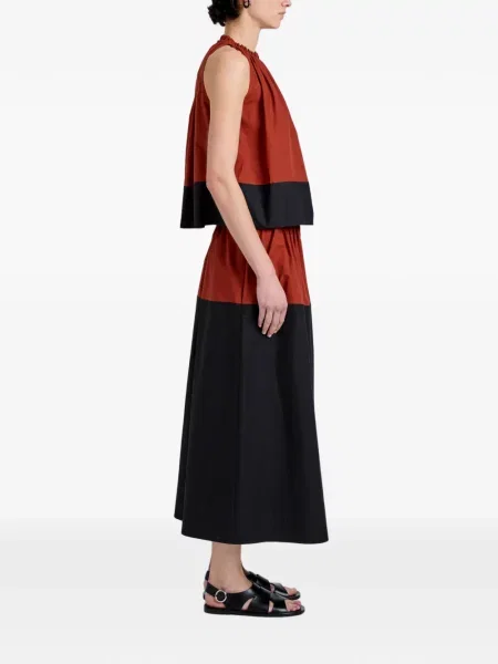 Top Proenza Schouler White Label din poplin alb
