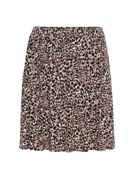 KAFFE CURVE Sukňa béžová / hnedá / čierna biela