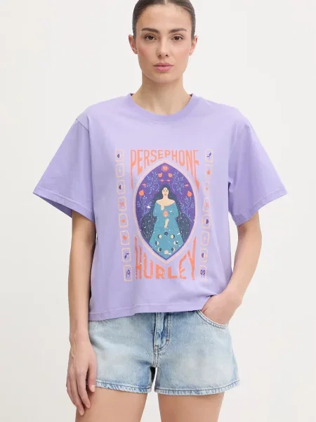 Hurley t-shirt fioletowa