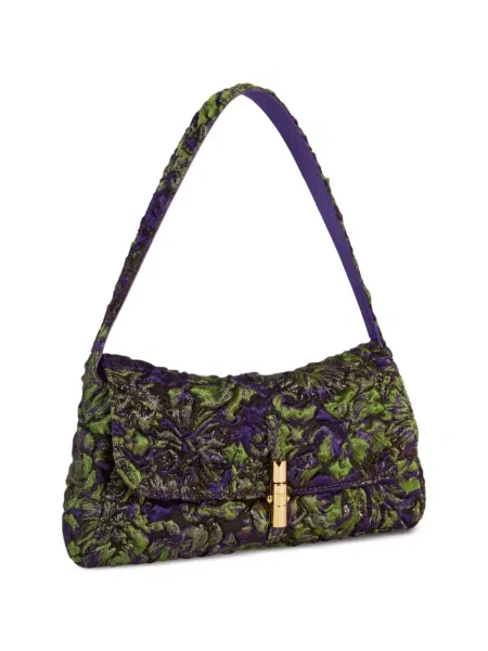 Geantă Balmain din jacard violet