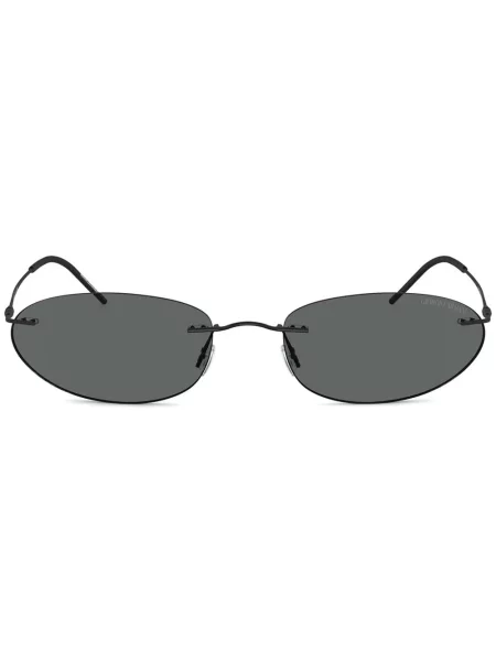 Ochelari de soare ovali Giorgio Armani negru