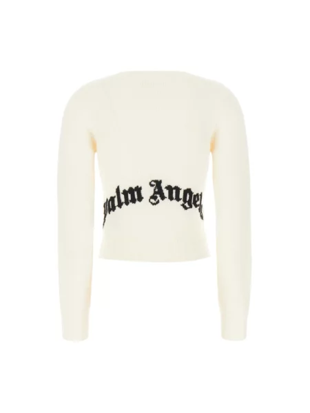 Sweter Palm Angels z autografem wełniany biały