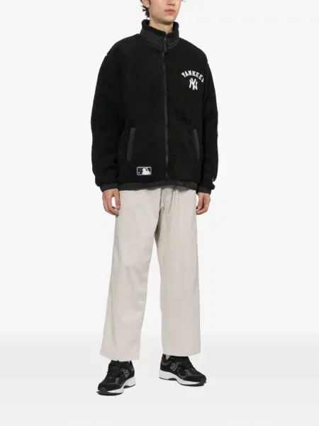 Geacă New Era Cap din fleece cu autograf negru