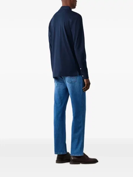 Lung tricou polo Hackett London albastru