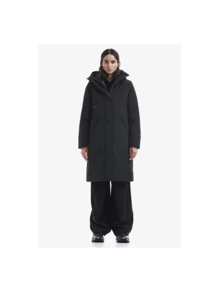 Długa parka Krakatau czarna
