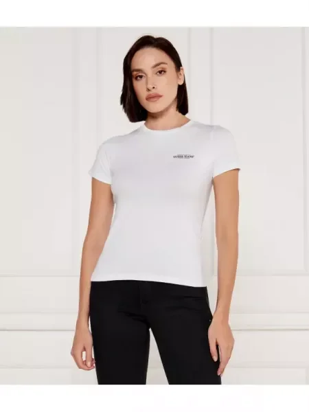 Tricou Guess Jeans alb
