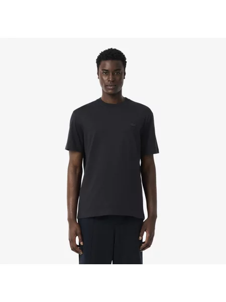 Lacoste T-Shirt Z Nadrukiem Z Dżerseju szary