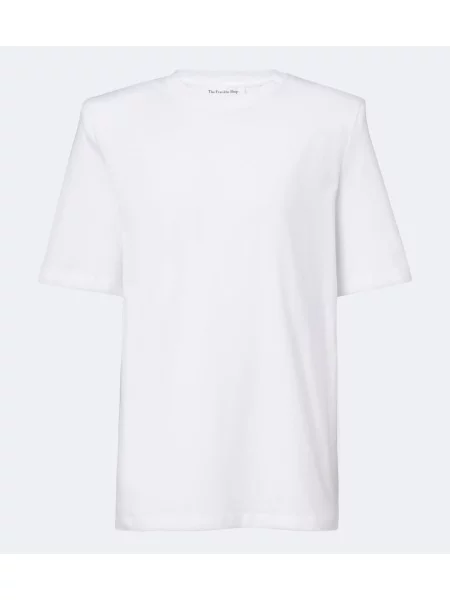 Tricou The Frankie Shop din jerseu alb