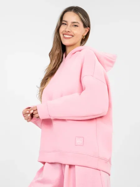 Едноцветен суитчър Rue Paris розово