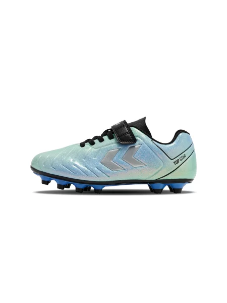 Hummel Pantofi sport Top Star F.G. azuriu / verde mentă argintiu negru