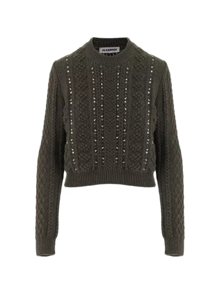 Pulover Jil Sander cu paiete verde