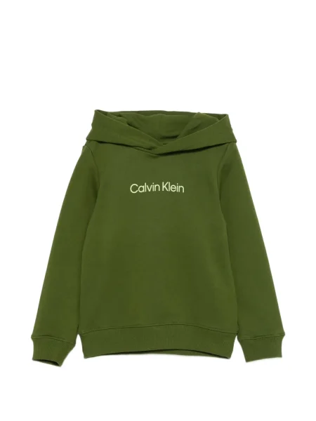 Bluza z kapturem dziecięca Calvin Klein zielona