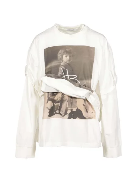 Tricou Natasha Zinko zdrențuiți alb