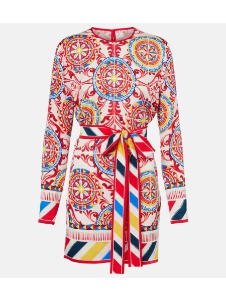 Top Dolce&gabbana de mătase cu imagine