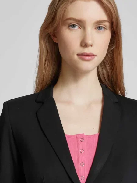 Żakiet o kroju slim fit z z wypustką model ‘POPTRASH’ Only czarna