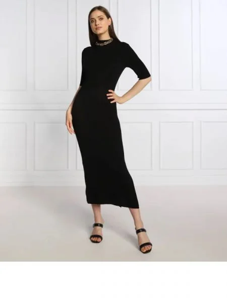 Calvin Klein Gyapjú ruha fekete
