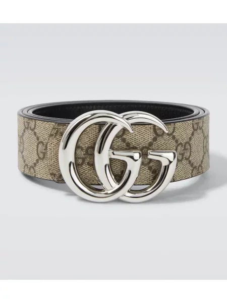 Usnjeni pas Gucci bež