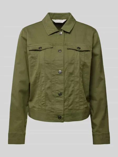 Kurtka jeansowa z z patkami na piersi Apricot